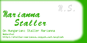 marianna staller business card